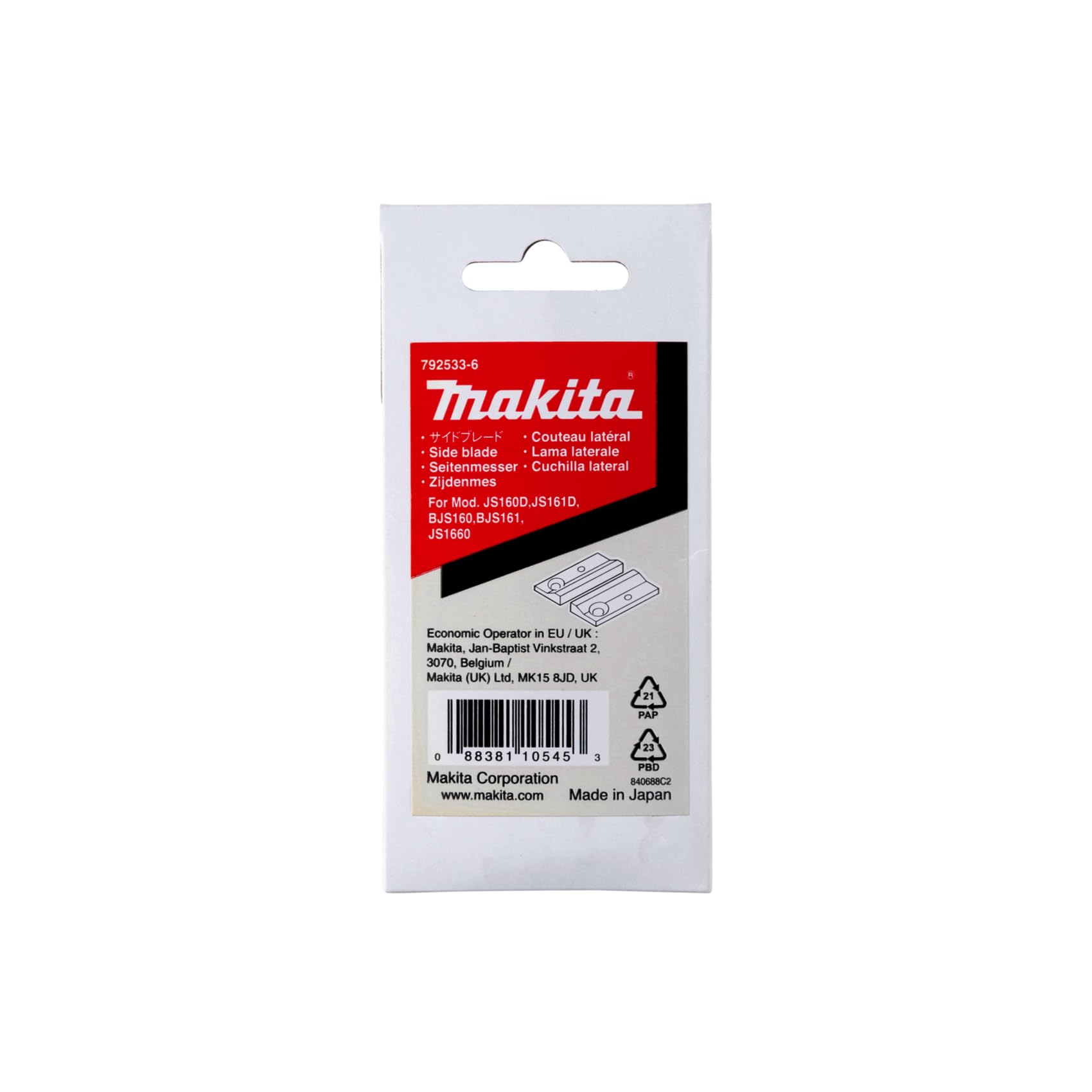 Makita 792533-6 nóż, czarny, niebieski, srebrny