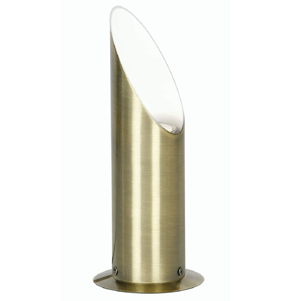 Antique Brass Vintage Retro Up Light Spot Floor & Table Light | Wall Uplighter | 1 x GU10 Lamp Bulb Required (Not Included) | Lounge - Office - Bedroom | UK 3 Pin Plug | Inline Switch Operated