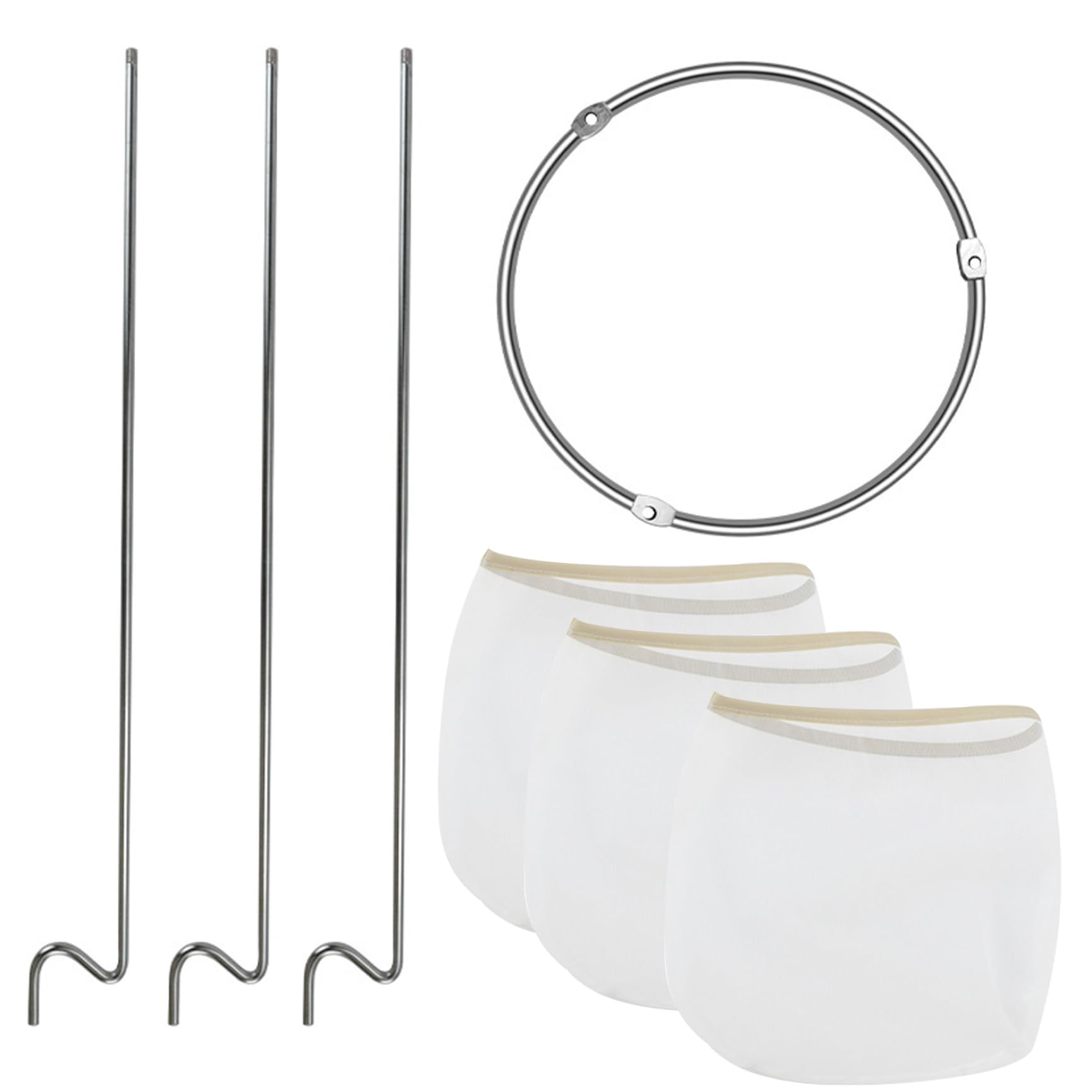 Ngbbby Jelly Strainer Set Nylon Jelly Bags with Stainless Steel Holder Detachable Washable for Juice