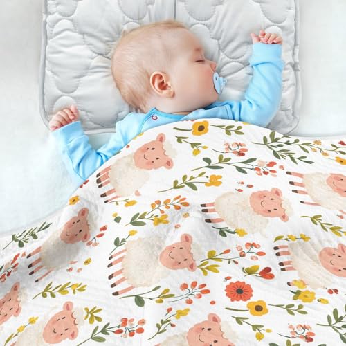 Image of Nursery Bed Blankets for Baby Boy and Girl Soft Stroller Throw Blanket for Toddler and Infant 30X40in Cartoon Sweet Loader
