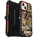 OtterBox iPhone 15, iPhone 14, and iPhone 13 Defender Series Case - Realtree Edge (Blaze Orange/Black/RT Edge), Rugged & Durable, with Port Protection, Includes Holster Clip Kickstand