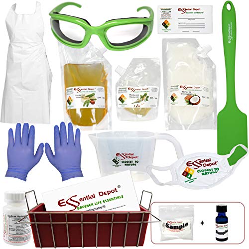 Essential Depot Starter Soap Making Kit Deconstructed with RED Natural Silicone Mold