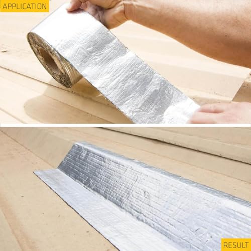 Image of SIKA - Pack of 4 Butyl waterproofing tape MultiSeal BT - Weatherproof - Seals out water and draughts - Rubber tape for pipe cracks - 5 cm x 5 m - Silver