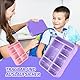 SWVIODMT Brotdose Kinder mit Fächern, 1300 ml Lunchbox für Kinder, Bento Box mit 5 Fächern Besteckset, auslaufsichere Lunchbox für Kindergarten, Schule, Picknick, Ausflüge (Lila)