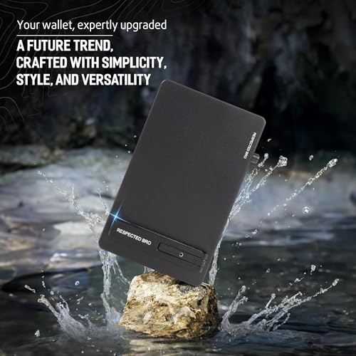 Mens Wallet Card Holder, RFID Blocking Credit Card Holder, Minimalist Men’s Wallet with Pop-Up Aluminum Case, Holds 5–7 Cards, Stylish & Durable (Black)4