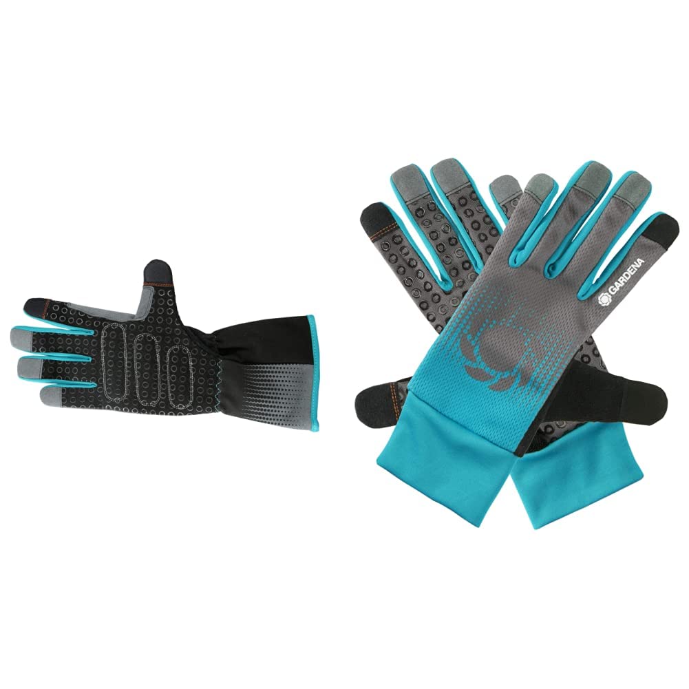 Gardena Rosenhandschuh 9/L: Gartenhandschuhe aus Aramidmaterial an Handfläche und Finger (11540-20) & Garten- und Pflegehandschuh 9/L: Gartenhandschuhe für anspruchsvolle Garten- und Pflanzarbeiten