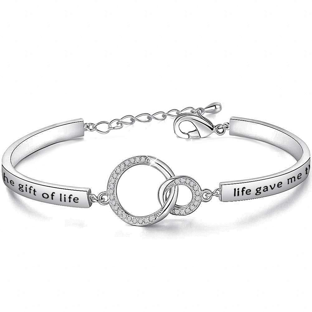GzrlyfStepdaguther Bracelet Step Daughter Gifts for Daughter in Law Stepdaughter Wedding Gifts I Didn't Give You the Gift of Life Life Gave Me the Gift of You