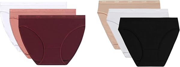 DIM Culottes Femme Lot de 6 | Les Pockets EcoDIM Coton | Douceur & Confort | Ceinture Invisible | Multicolores | Style Classique - 5
