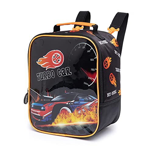 Kit Mochila Rodinhas Carro Escolar Infantil Estojo Lancheira
