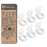 THE ORIGINAL STRETCHLACE Shoelace Knot Clips Keep Shoe Laces Tied & Secure | Shoelace Bow Clip Accessory (White)