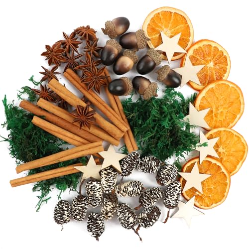 56 Stück Weihnachtsdeko Adventskranz Deko Set, Weihnachtskranz Deko...