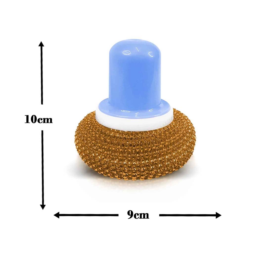 Utkarsh (Pack of 2) Steel Wool Sponge Scrubber with Ball Handle for Cleaning - Kitchen Cleaning Tool for Pots, Pans, Ovens, Oven Racks, Sinks, Baking Trays, Grills Home Cleaning Kit 1