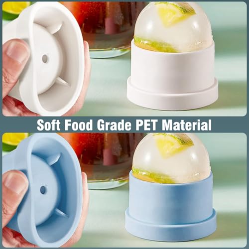4 Pack Ice Cube Ball Moulds Ice Balls Maker, 6CM Reusable Large Sphere Shaped Ice Cube Moulds for Making Big Ice Ball, Easy to Fill and Release (Blue) - Image 6