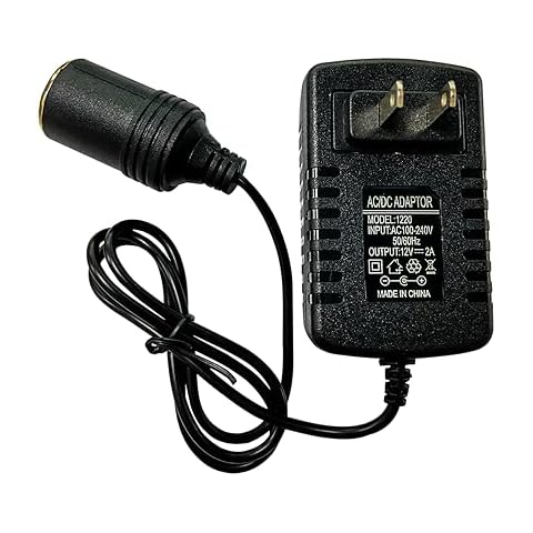 Ziciner AC to DC Converter, 100-240V to 12V 2A 24W AC/DC Converter, Car Cigarette Lighter Socket, Auto AC/DC Power Supply Adapter Transformer for Inflator, Refrigerator & Other Car Devices Cover