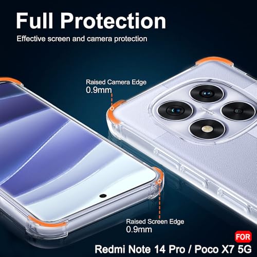 Image of TheGiftKart Crystal Clear Back Cover Case for Mi Redmi Note 14 Pro /Poco X7 5G | Shockproof Soft TPU Case | Cushioned Edges for Ultimate Protection Back Cover Case (TPU, Transparent)