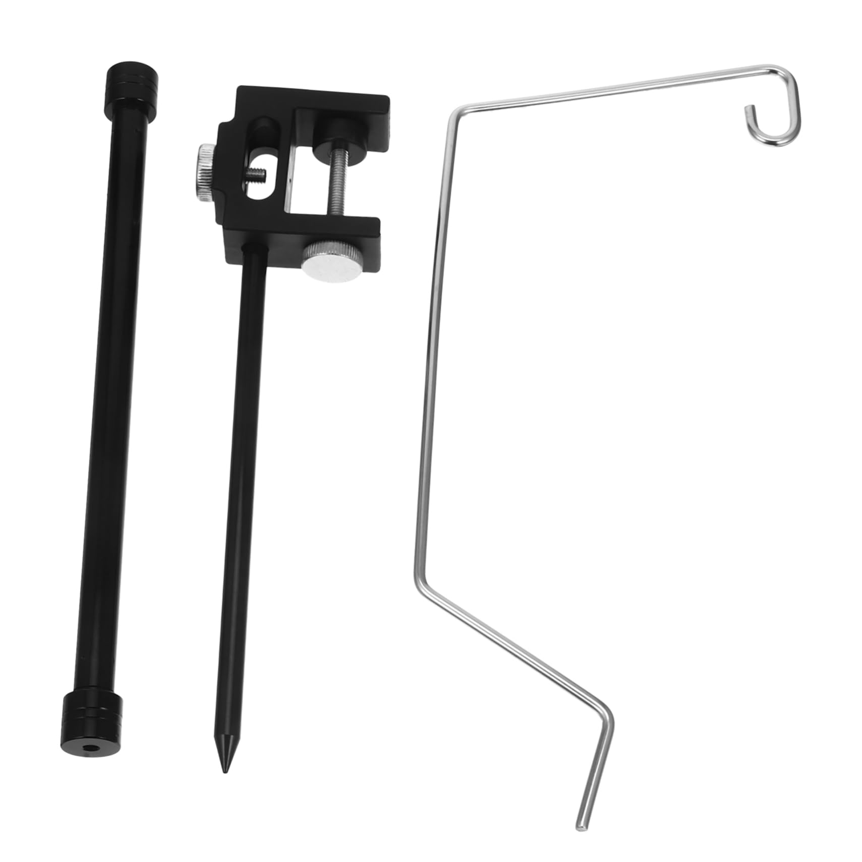 Balacoo 1Set Portable Camping Lantern Pole Stand with Dual Use Hooks Lightweight Design for Easy Installation and Compact Storage for Outdoor Activities