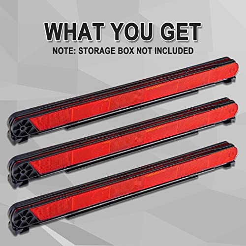 Cartman Foldable Warning Triangle Emergency Warning Triangle Reflector Safety Triangle Kit, Pack Of 3, No Storage Case #TOP5