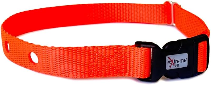 Coleira de Reposição para Cães Extreme Dog Fence, Nylon Reforçado, Laranja Bright Orange, até 66,04 cm