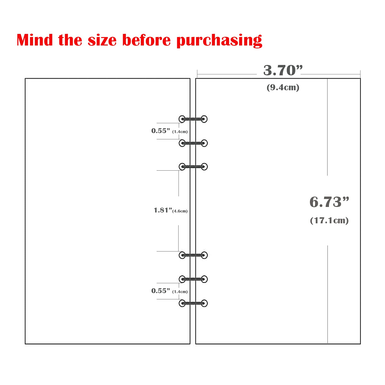 Spiral Notebook Refill,A6 6 Ring Binder Refill,Loose Leaf Paper for Filofax,100gsm Thicker Paper-Harphia (A6 3.74 x 6.77'',to do List)