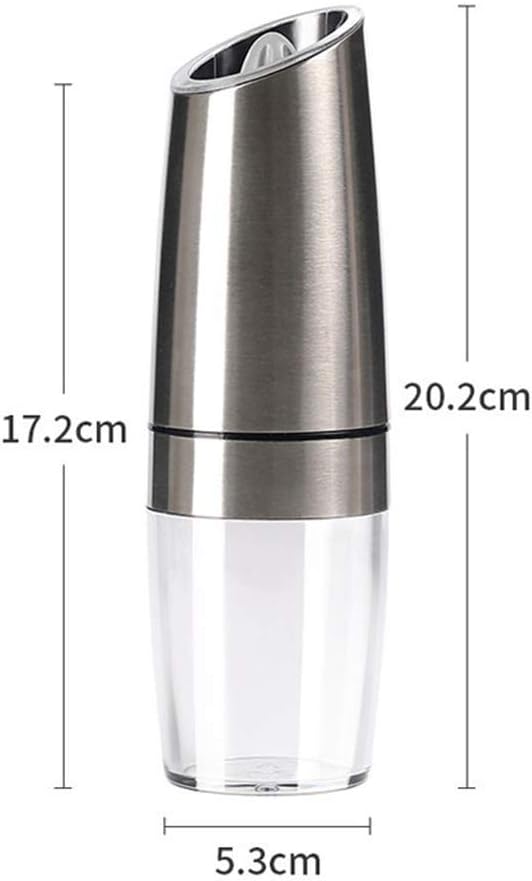 Salt and Pepper Grinder Sets Electric Battery Powered Pepper Mill and Salt Mill,High Capacity,Adjustable Grind Coarseness with Blue Led