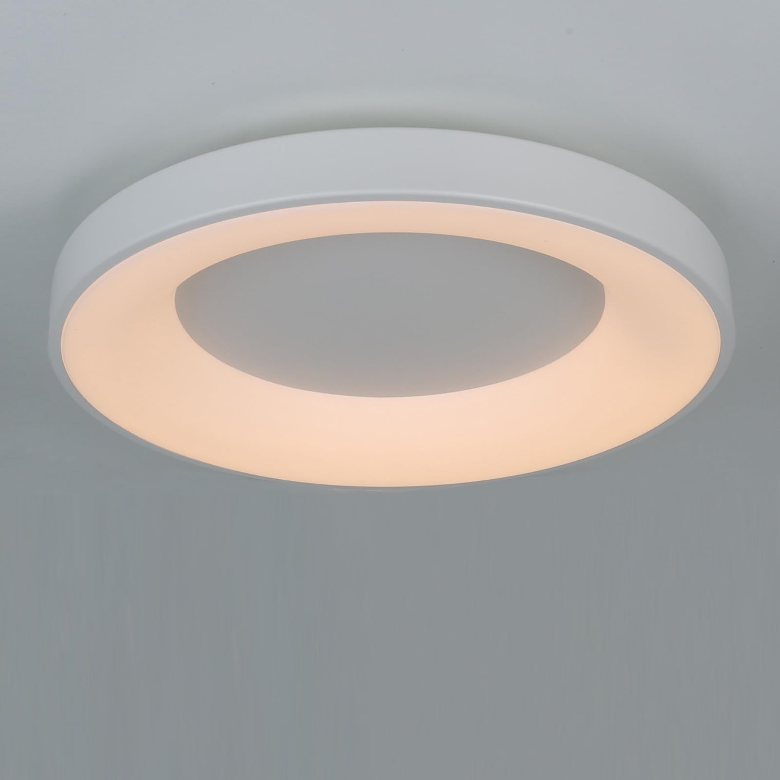 Alpinaluz Plafón LED Techo Ø50 cm 40W 5000lm en Acero Blanco Mate – Selector de Color CCT 3000K/4000K/6000K – Luz Blanca Regulable – Diseño Moderno para Salón, Dormitorio, Cocina