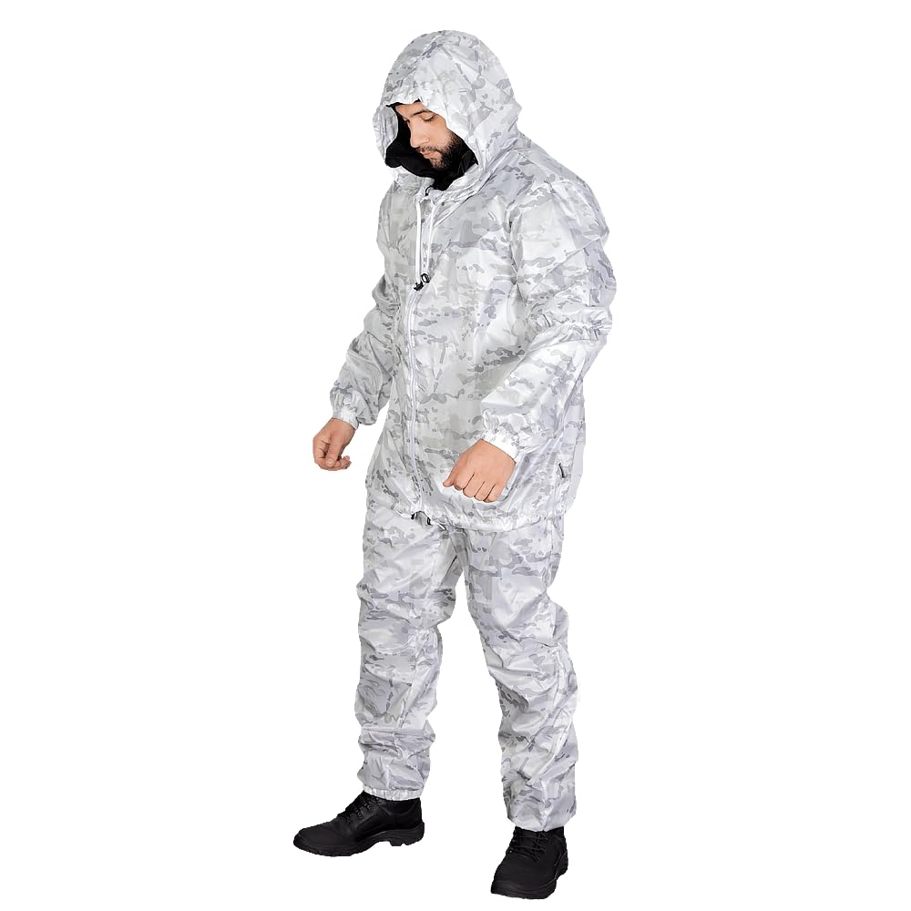Combinaison tactique d'hiver multicam pour la chasse alpine avec housse de sac à dos Camouflage vêtements ultra fin coupe-vent sniper militaire y Multicam alpine white suit