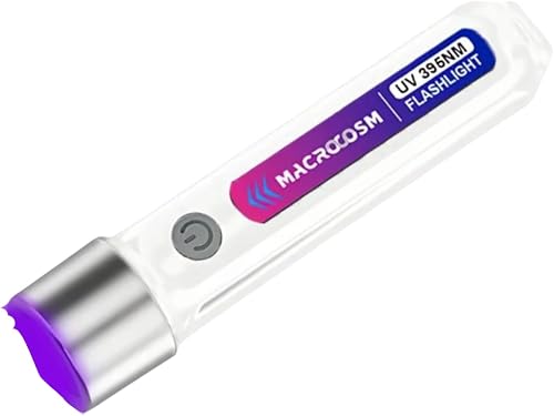 Laga-Tech UV Flashlight - Ultra Violet UV Torch 395nm Rechargeable Light White Colour 2 Lighting Modes - Rechargeable
