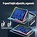 Gaming Laptop Cooler with 13 Ultra Quiet Fans, LCD Screen and Multi Color RGB - 10 Lighting Modes, 9 Adjustable Heights, Dual USB Ports, Built in Phone Holder for 15 to 21 Inch Laptops on Desk or Lap