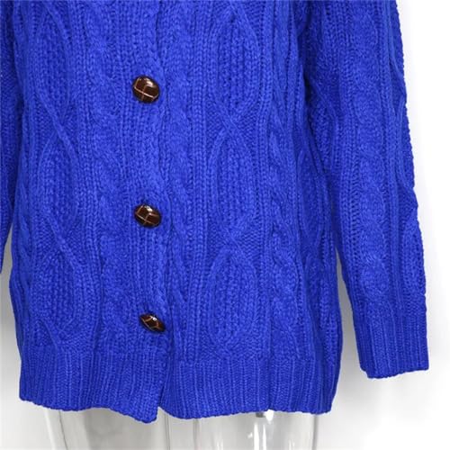 Men's Solid Color Knitted Sweater Autumn and Winter Button Cardigan Warm Lapel Jacket4