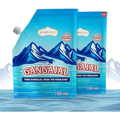 Shubhkart 200 ml Gangajal Pure Holywater from the Himalayas Ganga Jal (Pack of 2) - Government Certified | Holy Ganga Water Cover
