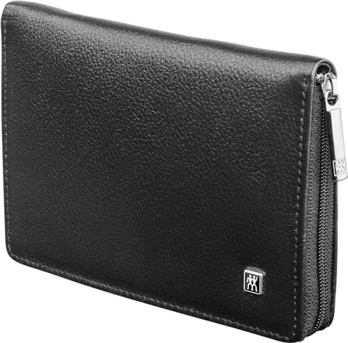 ZWILLING Beauty TWINOX Manicure and Pedicure Nappa Leather Case with Zip Closure, Nail Care Kit, 9-Piece, Premium Travel Nail Kit, Black