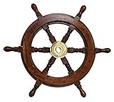 Schiffssteuerrad 45cm Schiffsrad Steuerrad Schiff Schiffe Boot Holz Antik-Stil