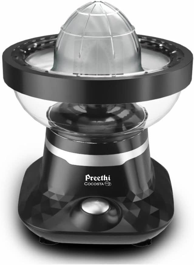 Preethi Cocosta Kp001 Coconut Scraper&Citrus Juicer,100% Safe Dual Protection Scraper With Safety Switch&Silicon Cap,Spillage Free Collection Bowl,100 Watts,2Yr Guarantee,Lifelong Free Service