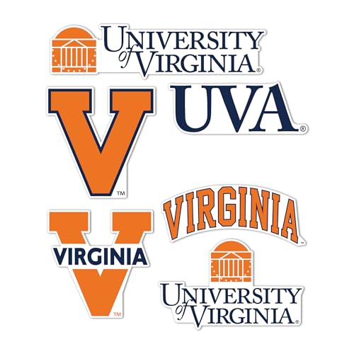 Desert Cactus University of Virginia Sticker Cavaliers UVA Wahoosr Vinyl Decals Laptop Water Bottle Car Scrapbook Sheet T2 (Type 2-4)
