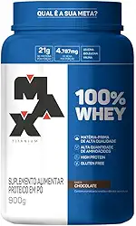 100% Whey - 900G Chocolate - Max Titanium, Max Titanium