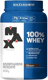 100% Whey - 900G Chocolate - Max Titanium, Max Titanium