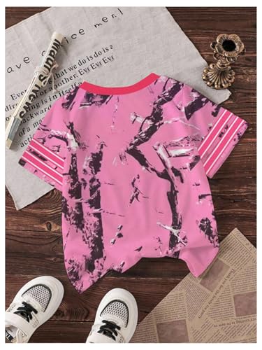 Image of WDIRARA Girl's Leopard Graphic T Shirt Crew Neck Short Sleeve Tee Shirts Cute Tops