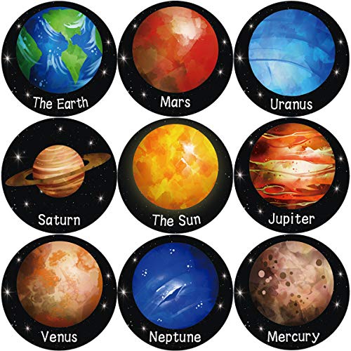 Space Stickers for Kids Planet Solar System Sticker Outer Space Labels for Art Crafts Students Reward Supplies School Classroom Home Favor 200Pcs Per Roll