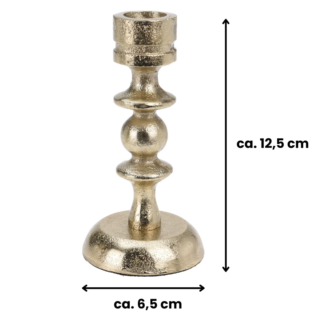 2 Stuks Metalen Kamerstok Goud Messing Kaars Houder Past Standaard Conus en Kandelaars Theelichten en Pilaar Kaarsen, Voor Raam en Mantel Display