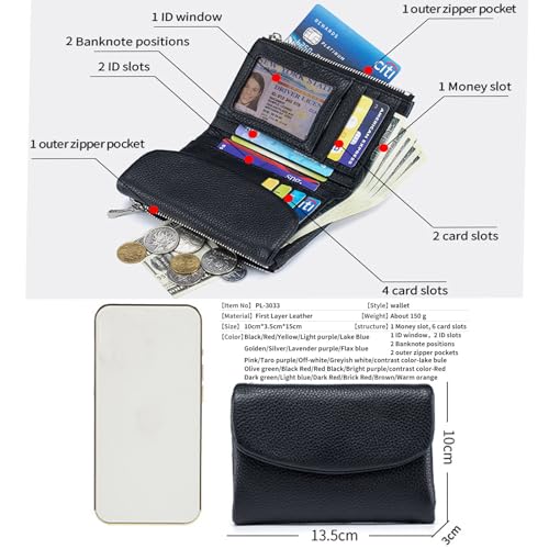 Joyfullygo Wallet, 2025 Fashion Relevantk Unisex Pebble Leather Wallet, Genuine Leather Coin Purse With RFID (#20)4