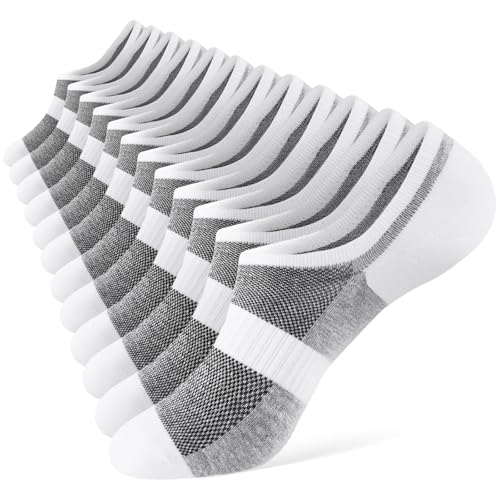 ​No Show Socks Men, 6 Pairs ​Cotton ​Thin Low Cut Ankle Socks, Non Slip Invisible Sock for Loafer Sneakers