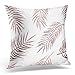 Dekoracyjna poszewka na poduszkę drzewo różowe złoto tropikalne liście palmowe na białym Aloha poszewka na poduszkę kwadratowa dekoracja do domu poszewka na poduszkę 50 x 50 cm