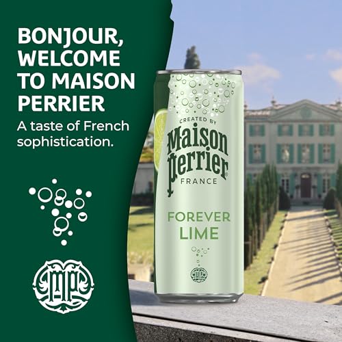 Image of Maison Perrier Forever Lime Flavored Sparkling Water, 11.15 Fl Oz Cans, 8 Count, 3 Pack