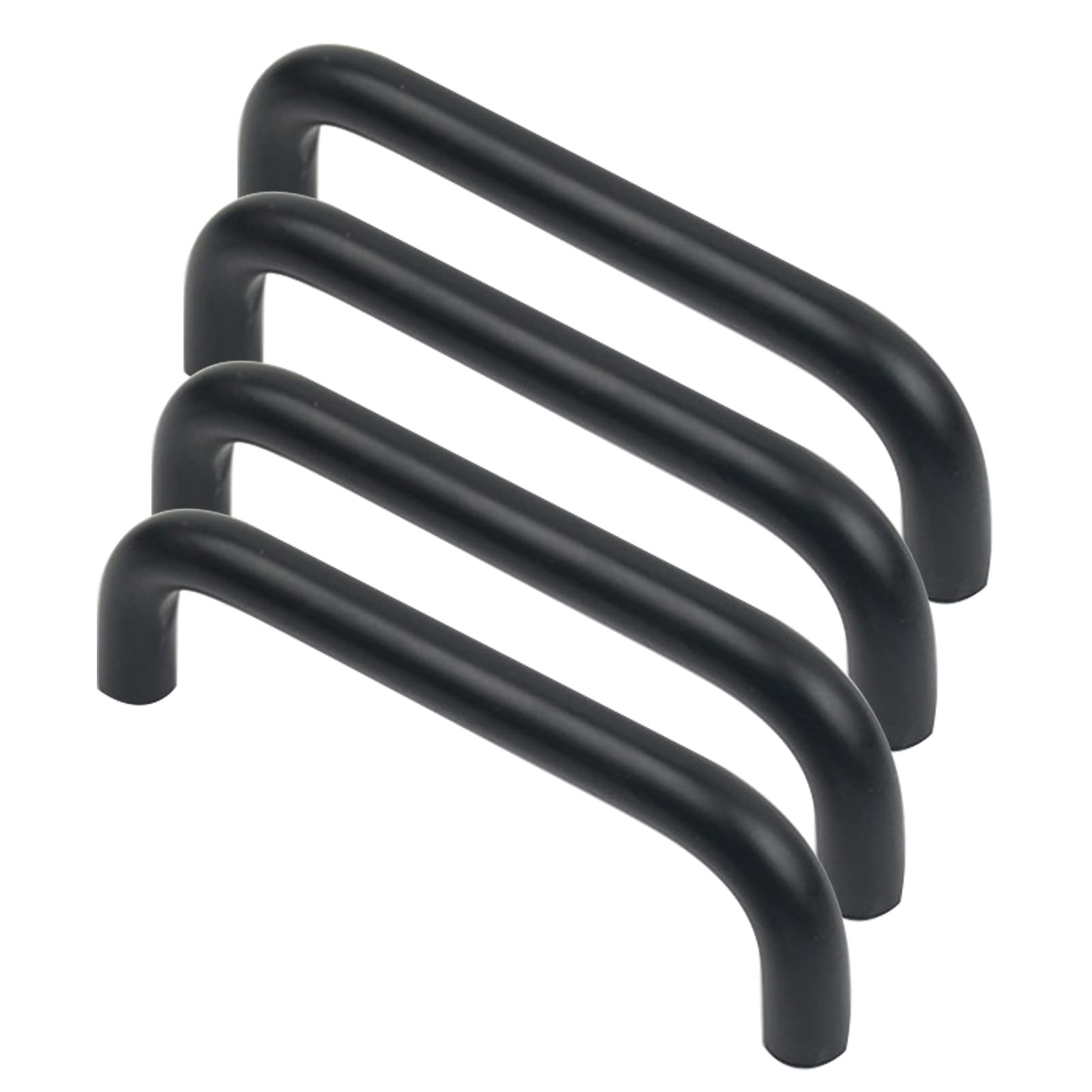 Niusabou One Color Bow Pulls Door Handles, Kitchen Cupboard Handle Black 2 Pcs Multiple Sizes(Hole Distance 128Mm)