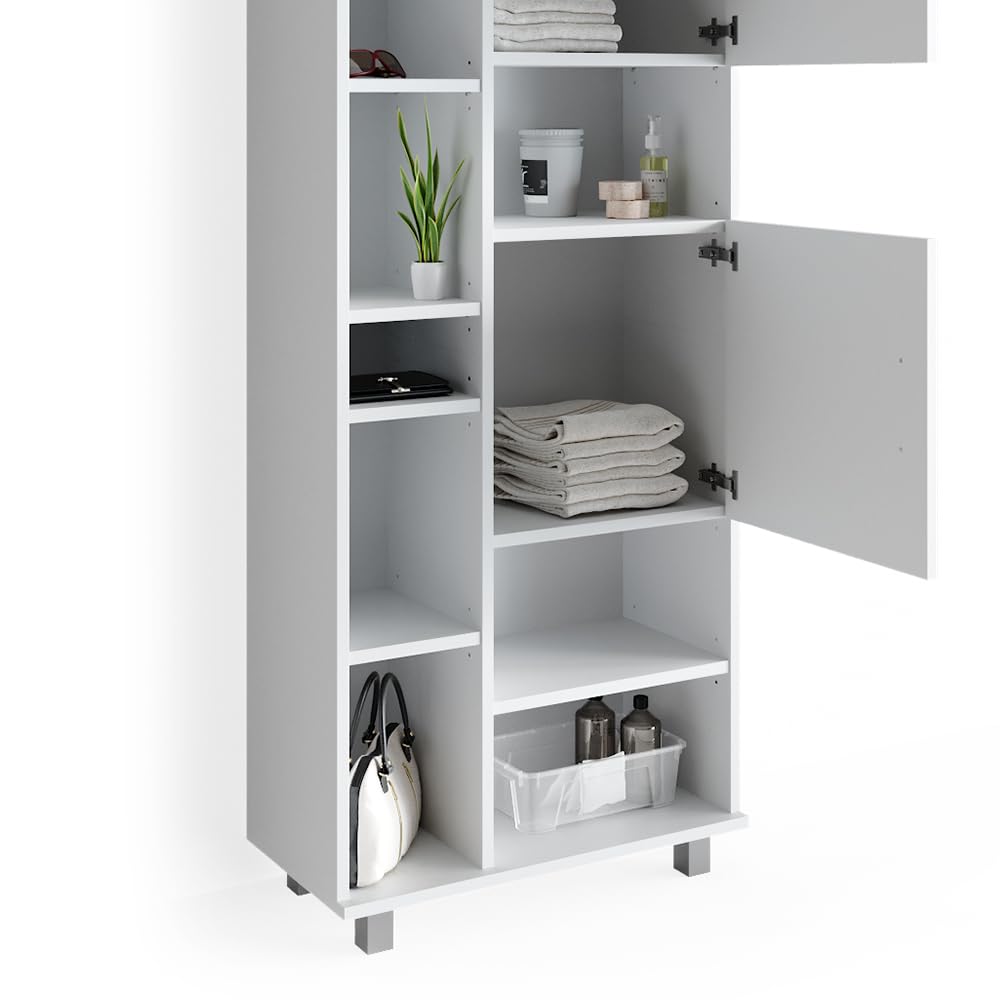 Vicco Mobile bagno alto Ilias, Bianco, 60 x 190 cm