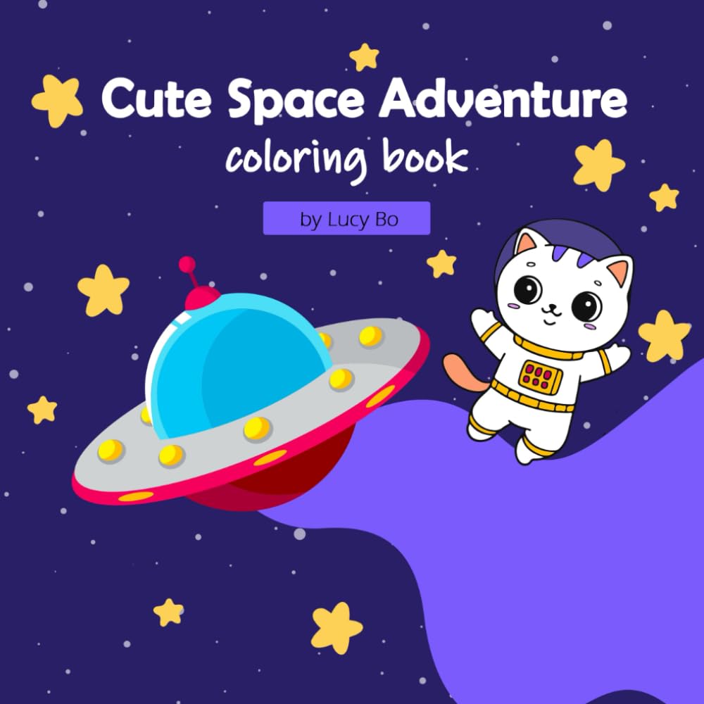 Cute Space Adventure: coloring book