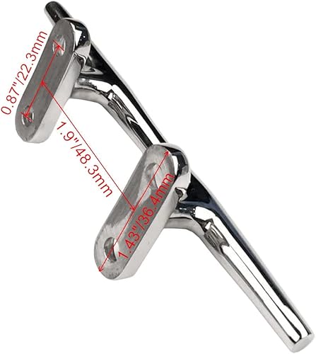 Miniatura 4 de MIZUGIWA Boat Cleat 316 Stainless Steel Dock Cleat 4" 5" 6" 8" Open Base Cleats Boat Dock Cleats Rope Cleat for Boat Docks,Decks,Kayaks,Marine,