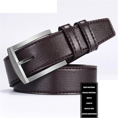 Men's Genuine Leather Belt with Luxury Pin Buckle Vintage Style Strap for Jeans Casual Waist Accessory2