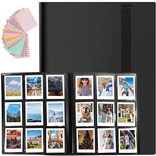 Fotoalbum mit 432 Taschen, Homgaty Foto Album für Fujifilm Instax Mini Film Kodak Zink Fotopapier (54 x 86 mm) / Polaroid Zink HP Sprocket Fotopapier (50 x 76 mm), Schwarz