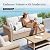 SUNSHINE VALLEY, 6-Piece, Wicker, Patio Conversation Set, Fire Pit Table
